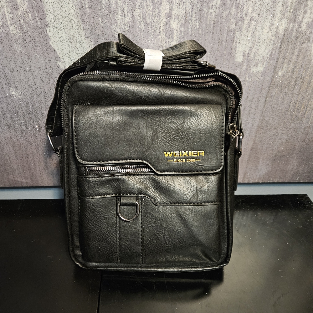 Weixier Black Men's Messenger Bag